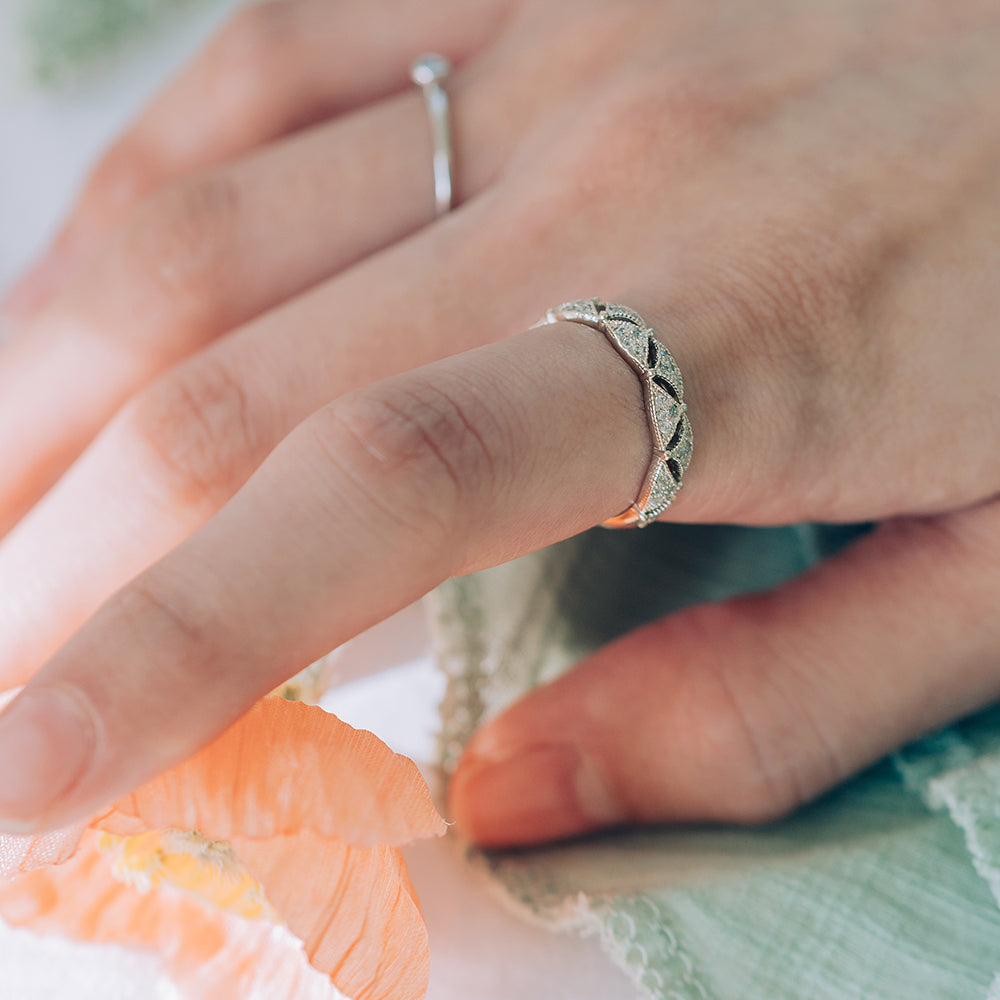 wedding anniversary bold signity ring daily comfortable Layered ring girlfriend gift