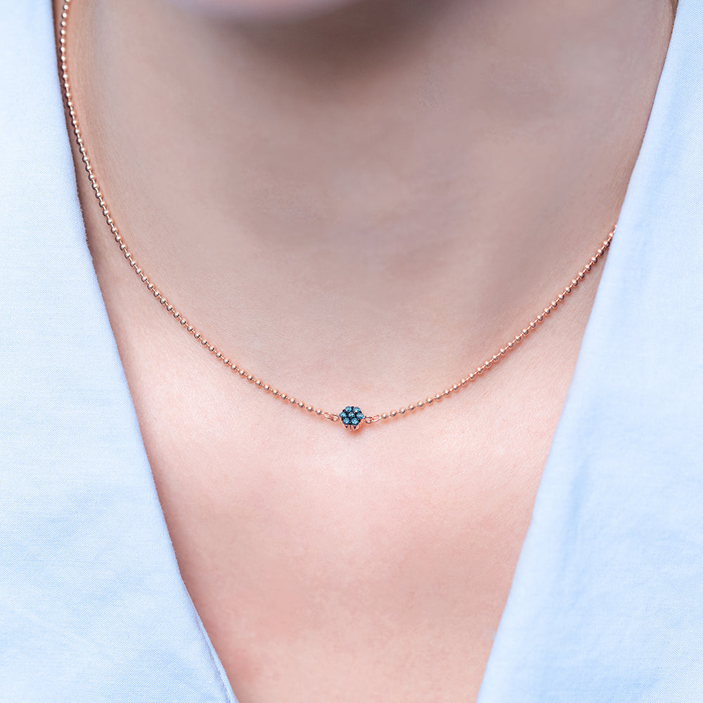 14k 18k gold boll chain necklace ckocker multi-way diamond A+++