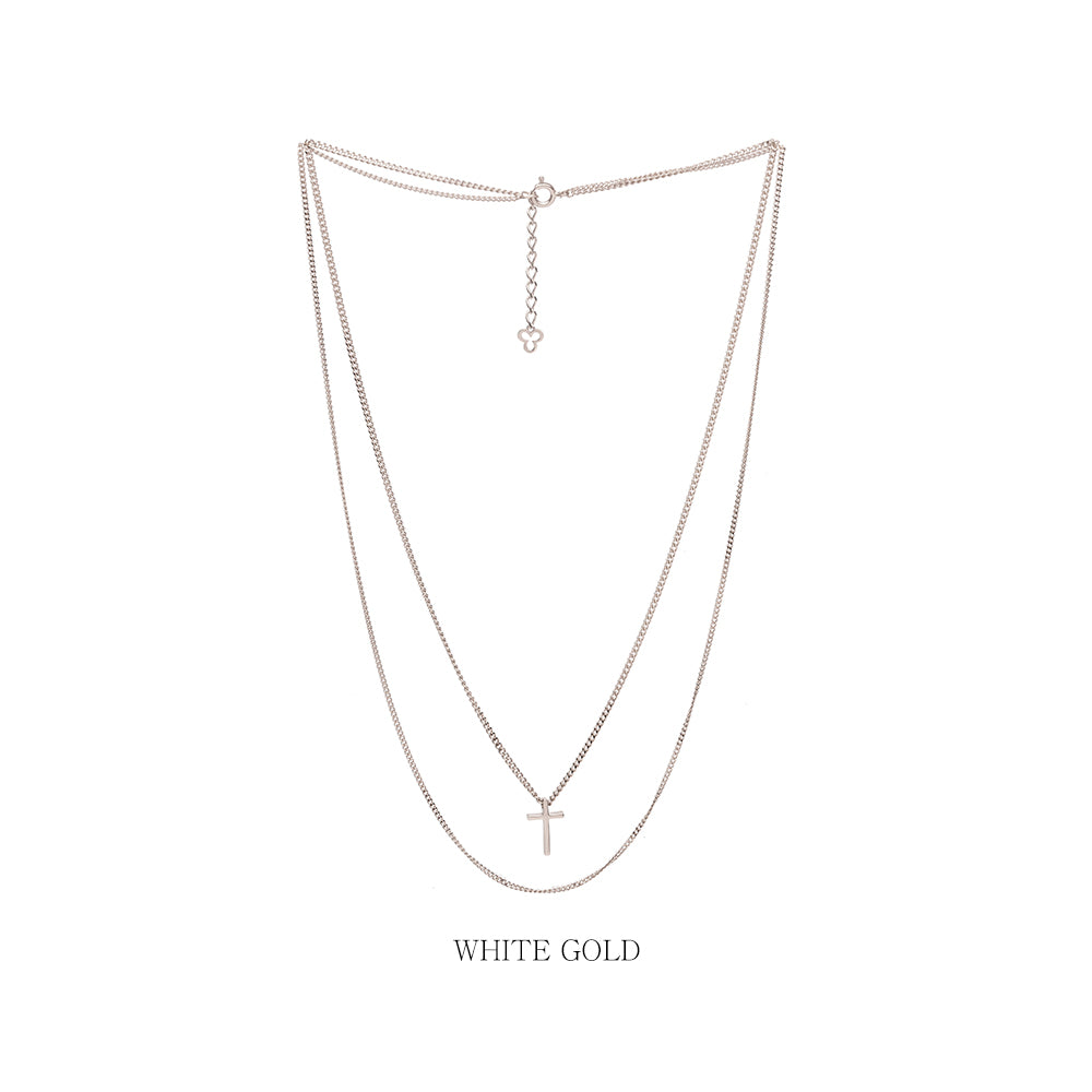Double-layer necklace GOLD 14k 18k daily wear necklace
