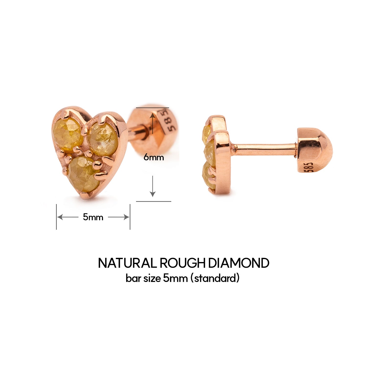 14K gold diamond piercing 18K errings gift girl K jewerllery jewelry