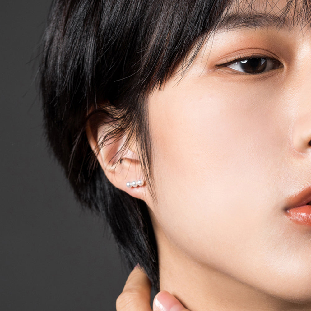 14K gold natural pearl piercing 18K errings gift girl K jewelry