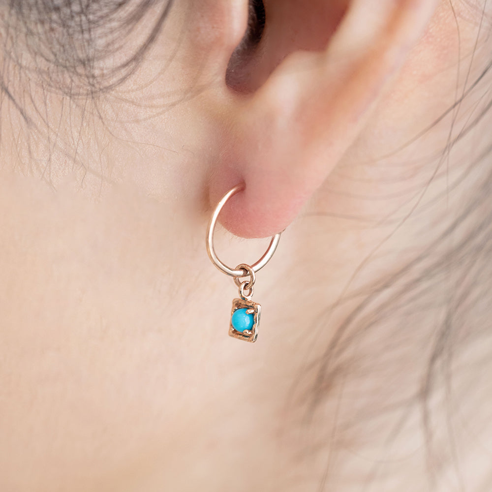 14k 18k gold earring  malachite turquoise K jewellery jewelry