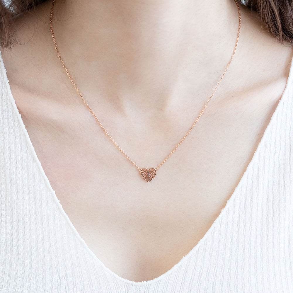 gold heart design necklace lovely gift jewellery jewelry