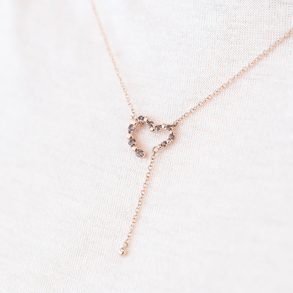 heart gold necklace 14K 18K drop chain daiy wear jewellery jewelry