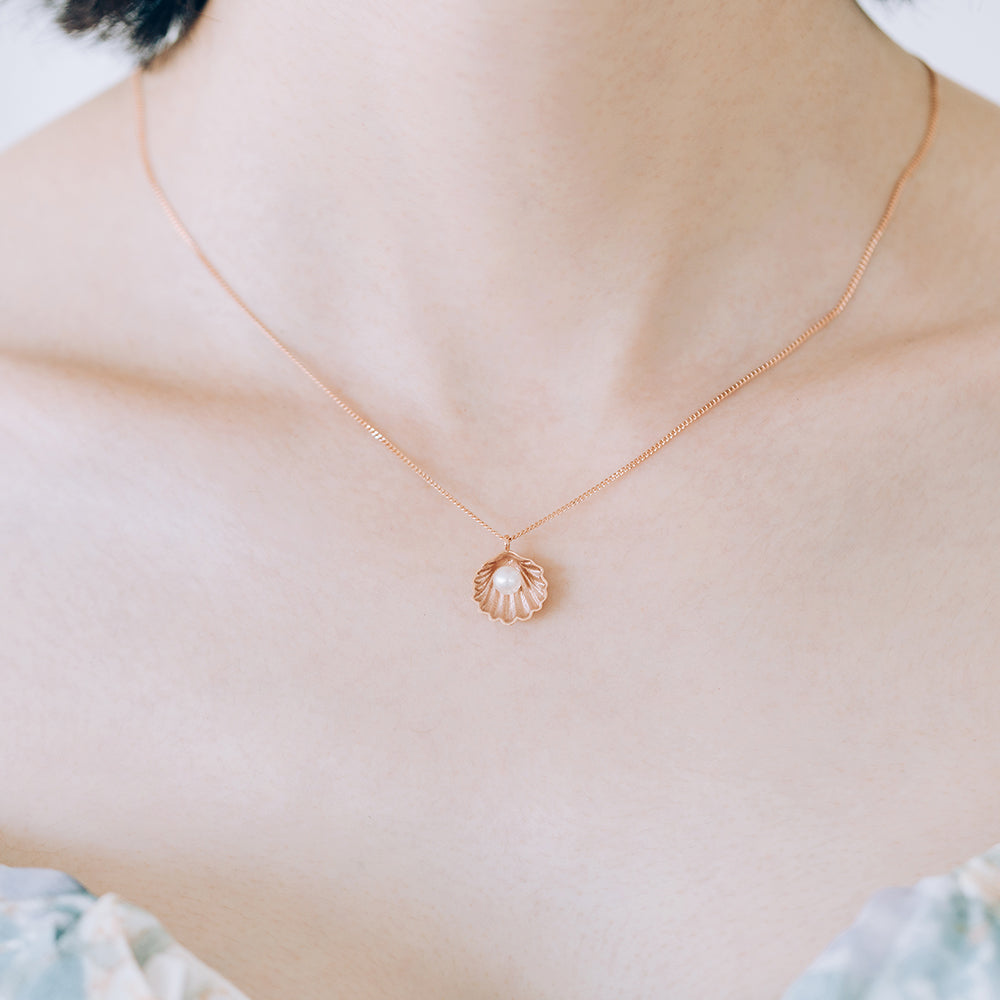 freshwater cultured pearl 5mm shell gold 14k 18k necklace