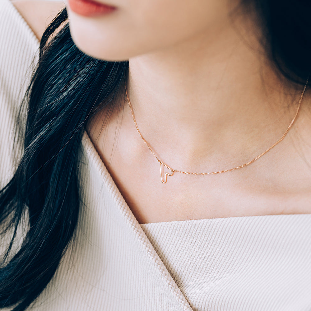 14K 18K heart chain gold necklace anniversary jewellery gift