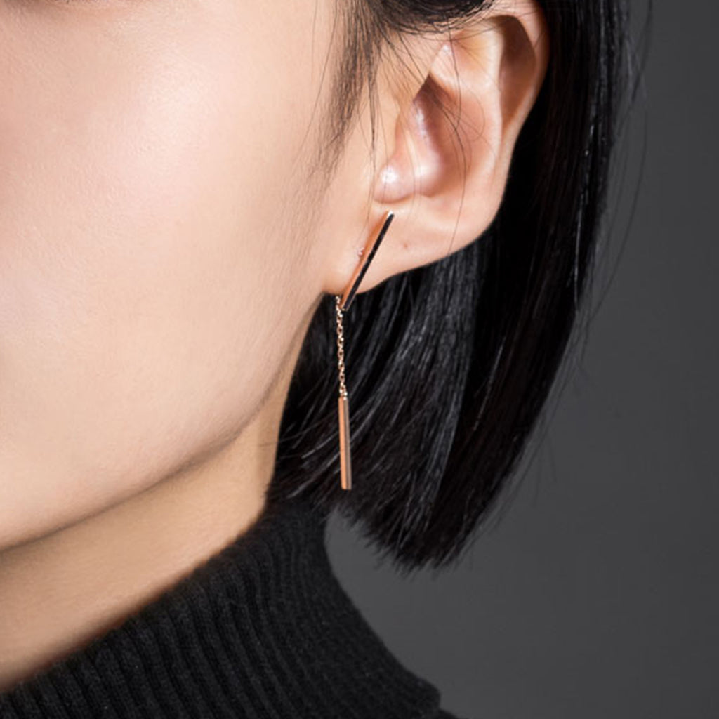 14K gold earring 18K simple lovely korea jewelry