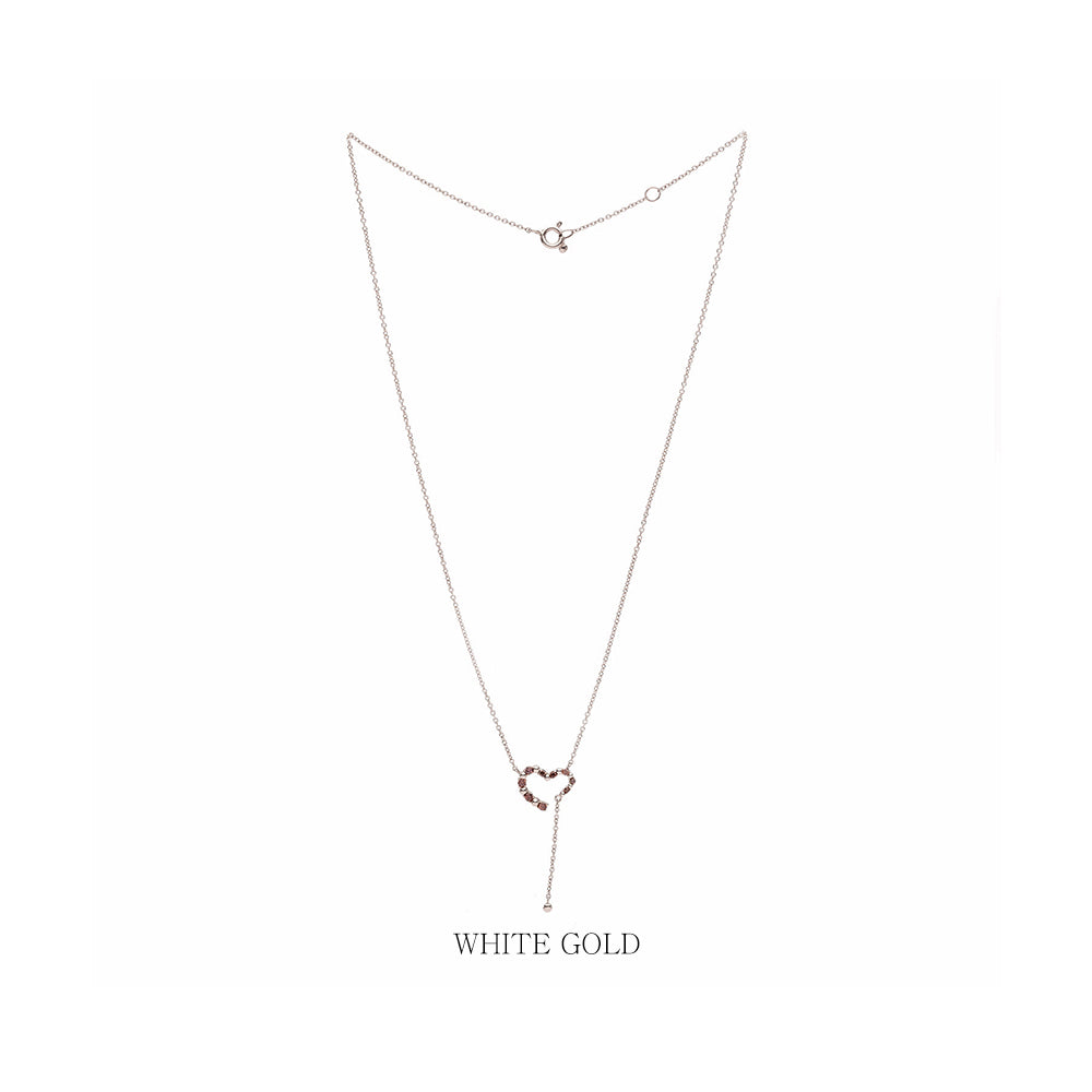 heart gold necklace 14K 18K drop chain daiy wear jewellery jewelry