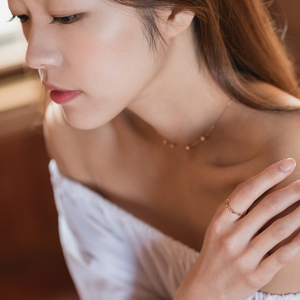 14k 18k daily gold chocker necklace move design K jewellery