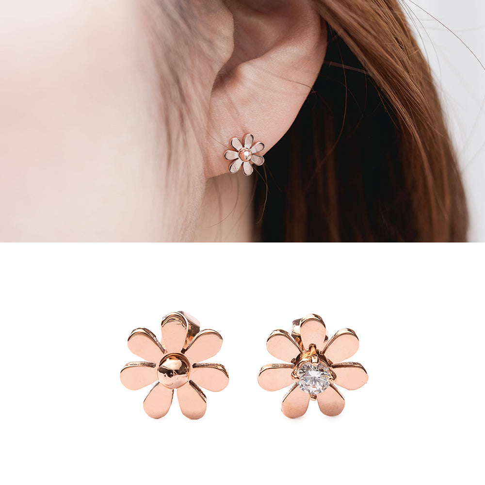 gold 14K swarovski piercing 18K errings jewelry flower K jewerly