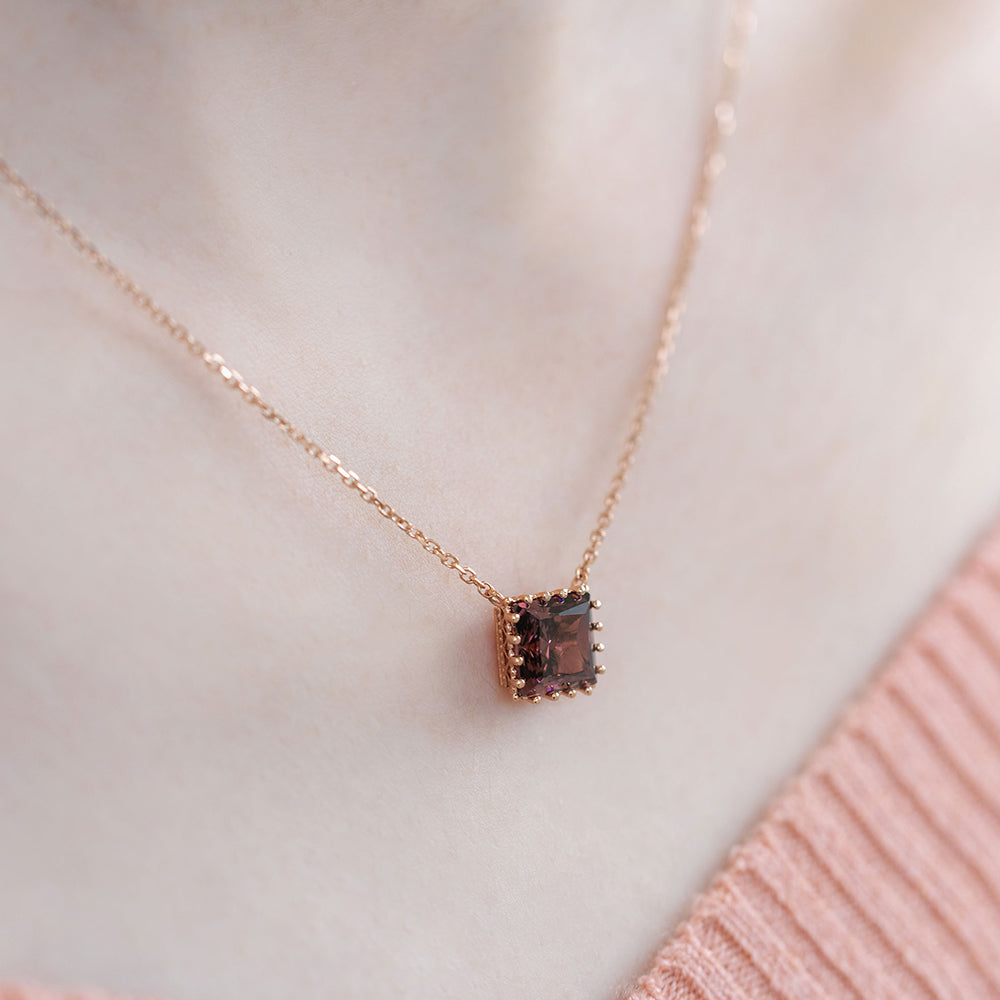 Rhodolite garnet necklace 14K 18K K-GOLD anniversary jewellery