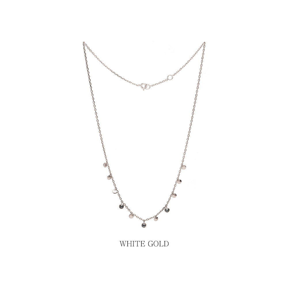 GOLD blue rough diamond A++ necklace drop design