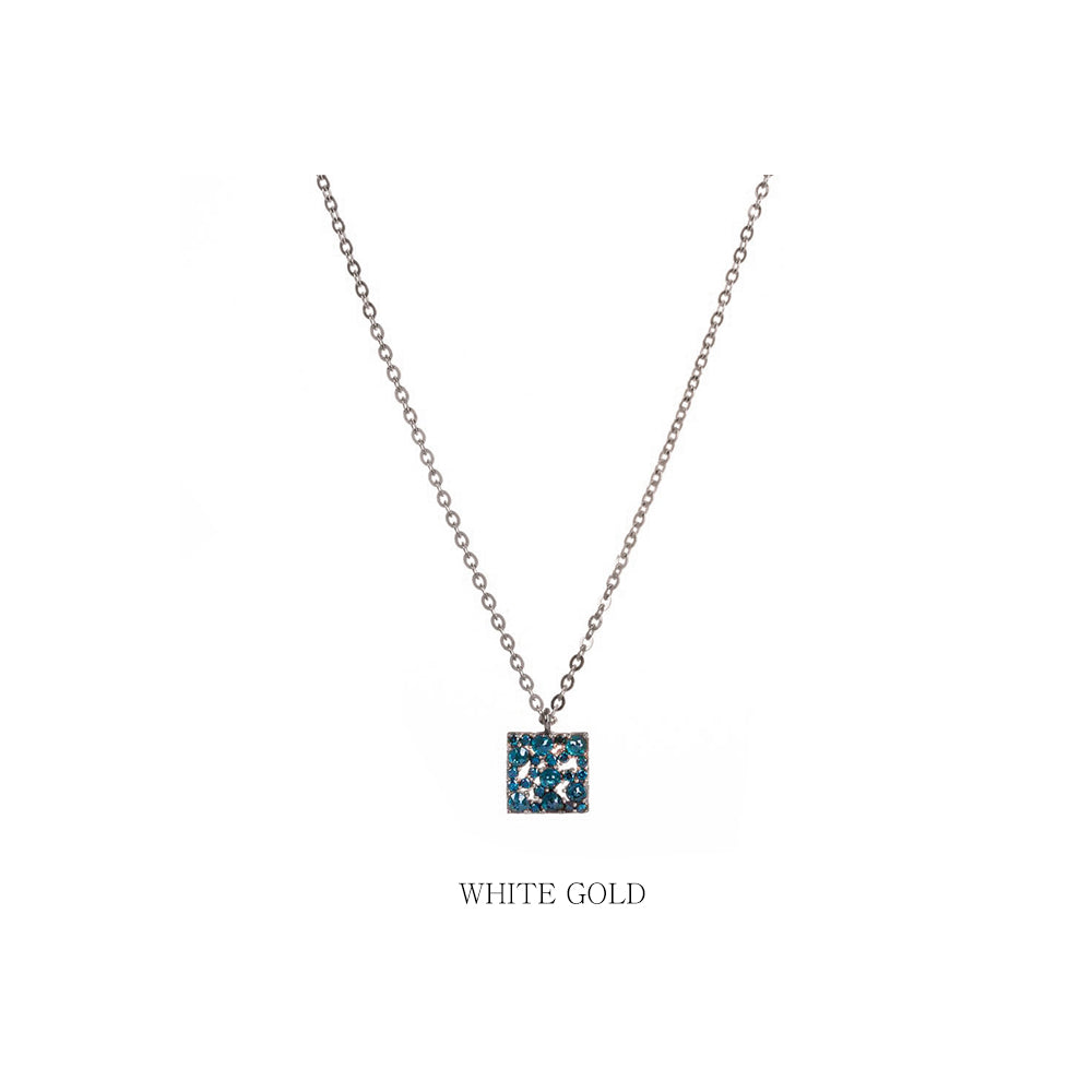 Blue diamond A+++ NECLACE 14K 18K anniversary gift