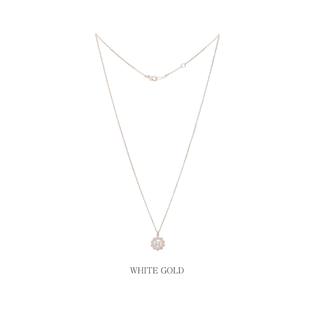 grey rough diamond cognac diamond gift gold necklace 14k 18k