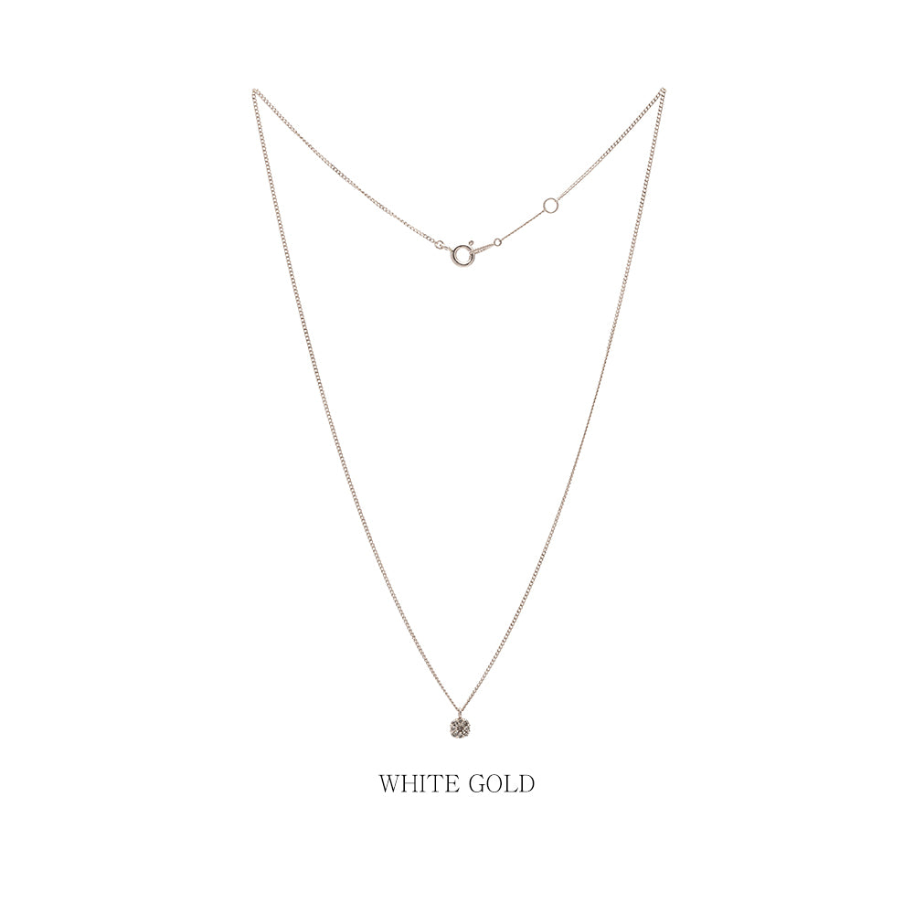 14k 18k Invisible setting diamond A+++ necklacke K jewerly gift