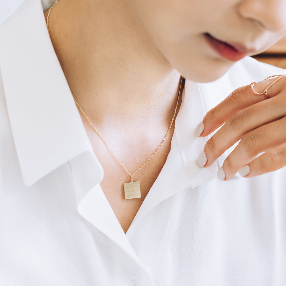 14k 18k daily gold necklace simple design handmade