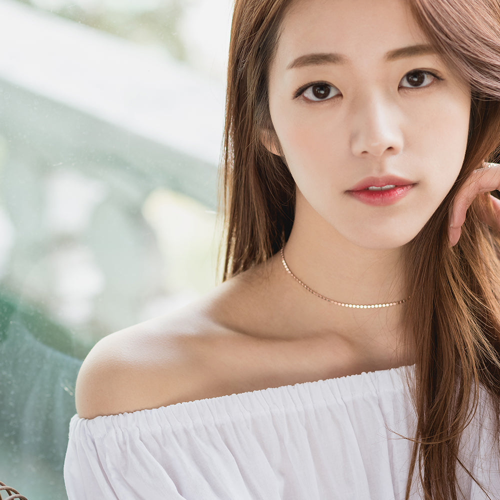 14K 18K bold chocker gold necklace anniversary gift K jwellery