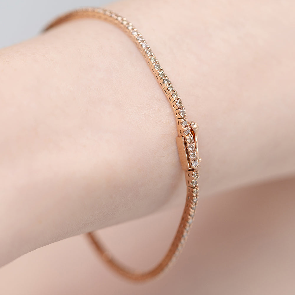 14k 18k Full Eternity diamond A+++ Tennis Bracelet wedding gift