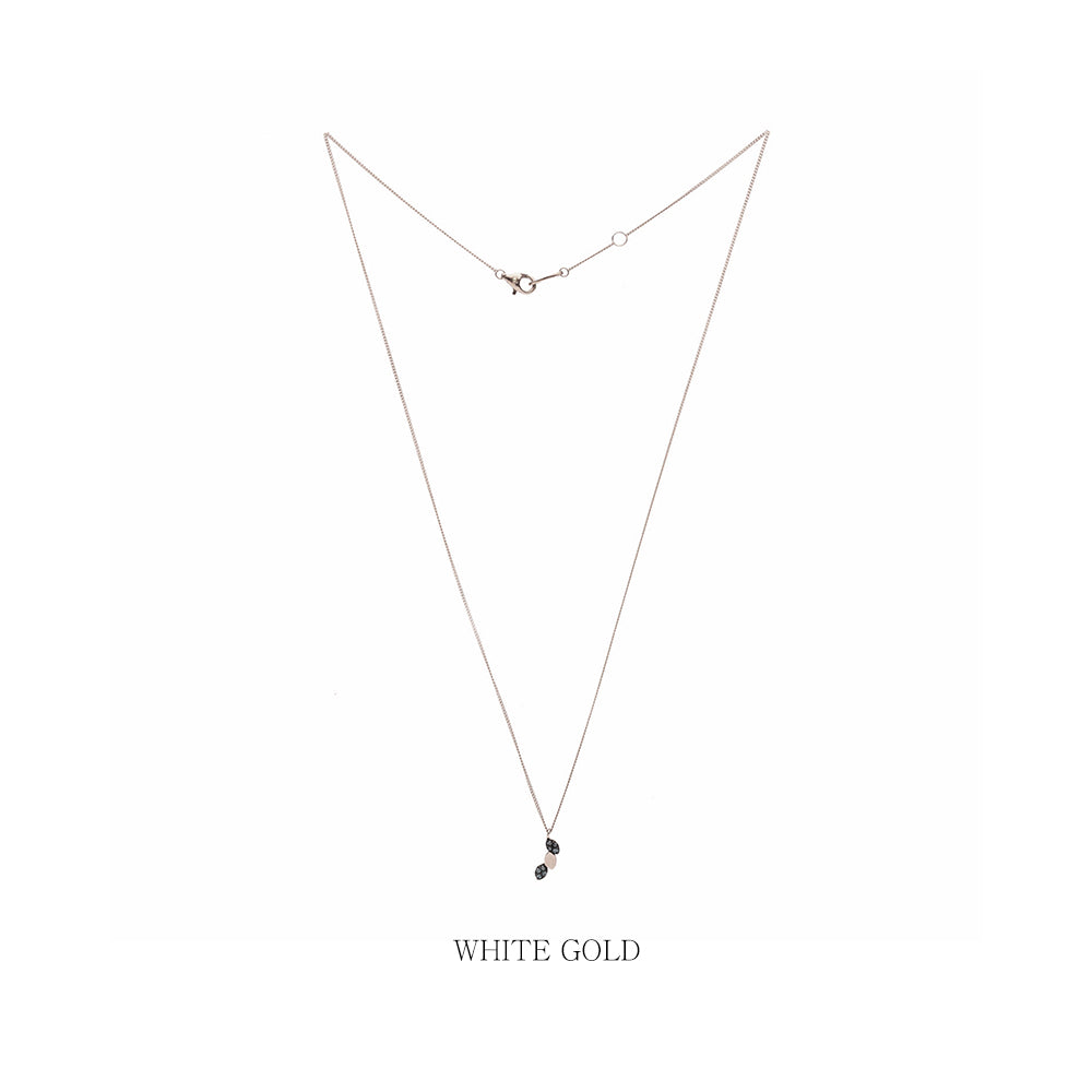 blue diamond A+++ GOLD leaf necklace simple daily wear