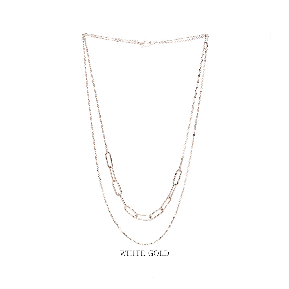 14k 18k gold long necklace mului-way 85cm 33.5" luxury gold anniversary gift