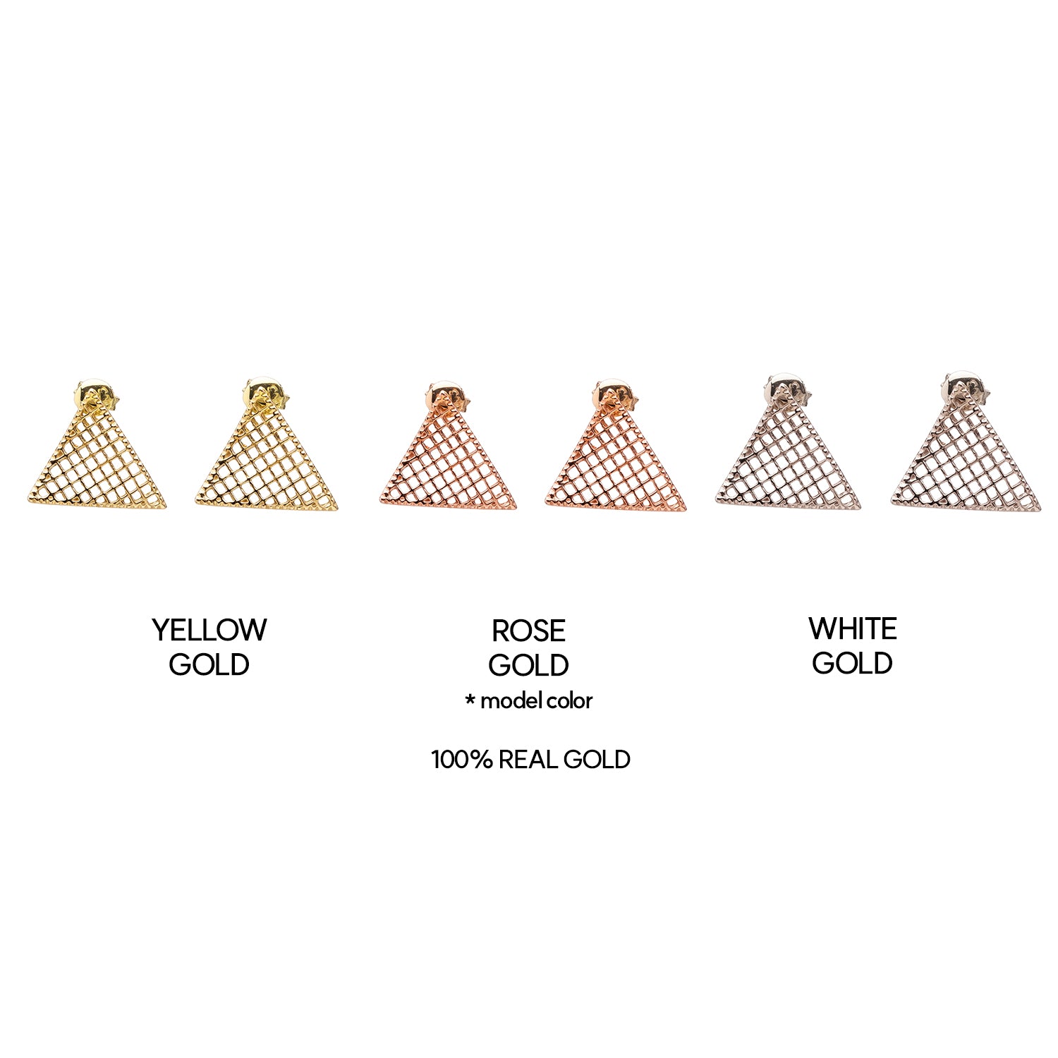 14k gold earring women gift anniversary handmade 18k yellow white rose