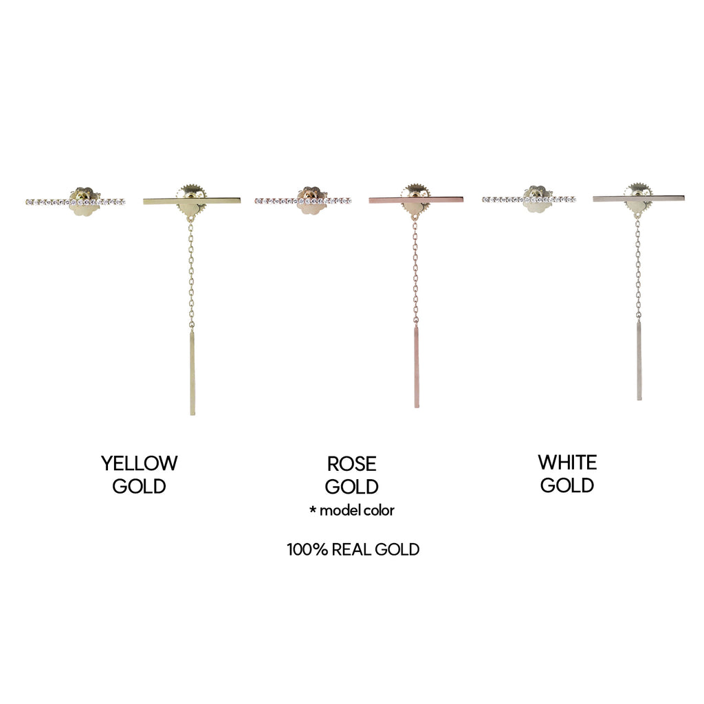 14K gold earring 18K simple lovely korea jewelry