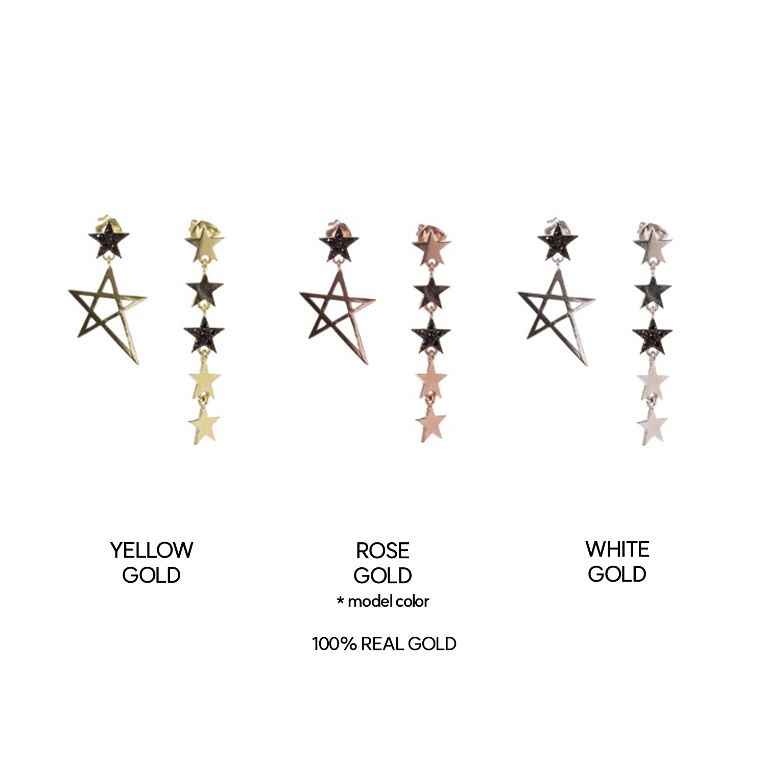 14k 18k black diamond gold earring blackQ signity