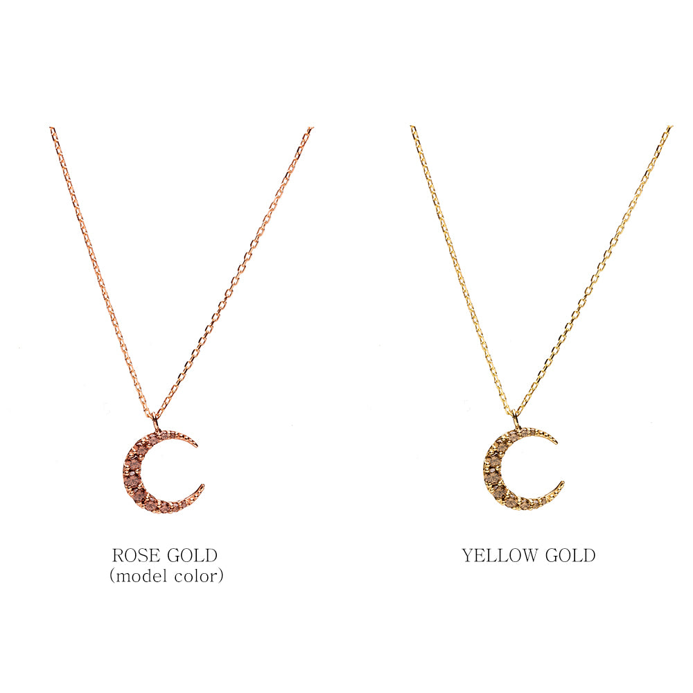 14k 18k moon gold necklace girlfriend gift anniversary