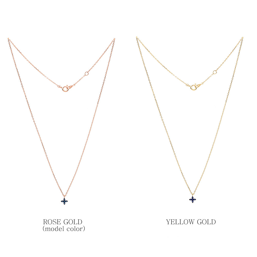 minimal pendant blue diamond A+++ 14k 18k necklace jewerly