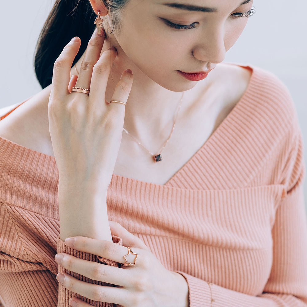 Rhodolite garnet necklace 14K 18K K-GOLD anniversary jewellery