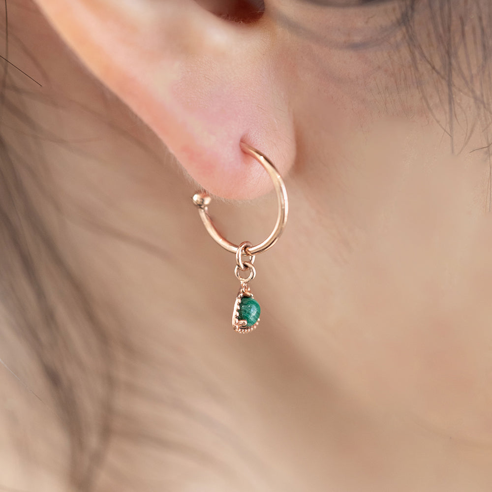 14k 18k gold earring  malachite turquoise K jewellery jewelry