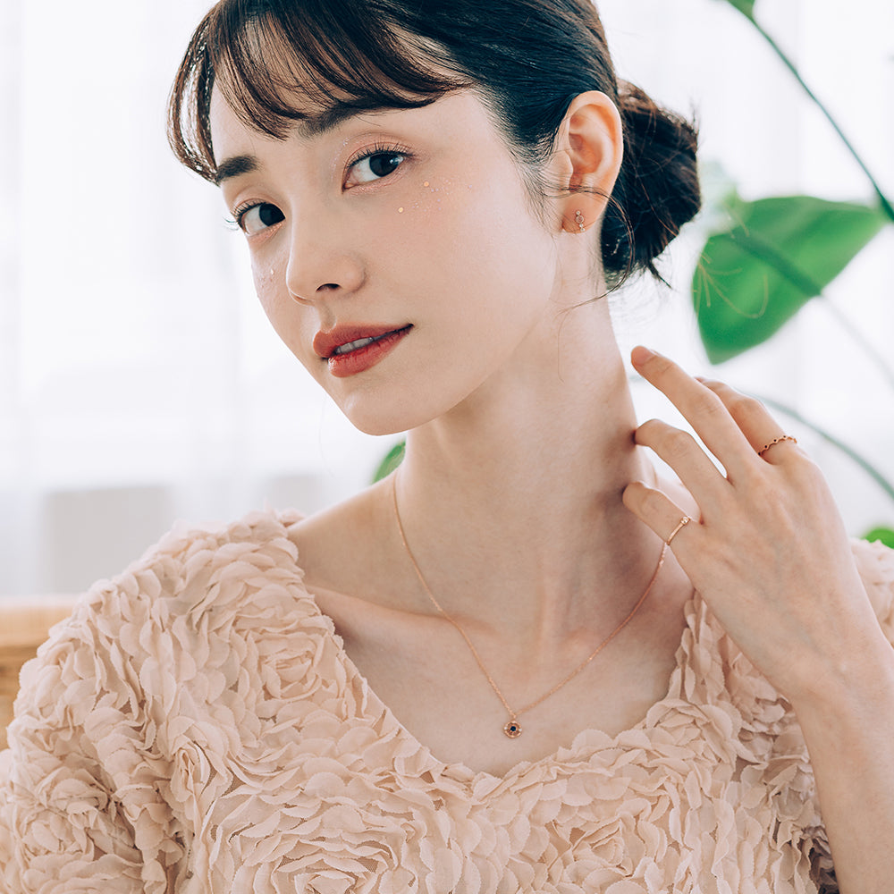 Sapphire Grey diamond A+++ Gold 14K 18K necklace korea jewerly