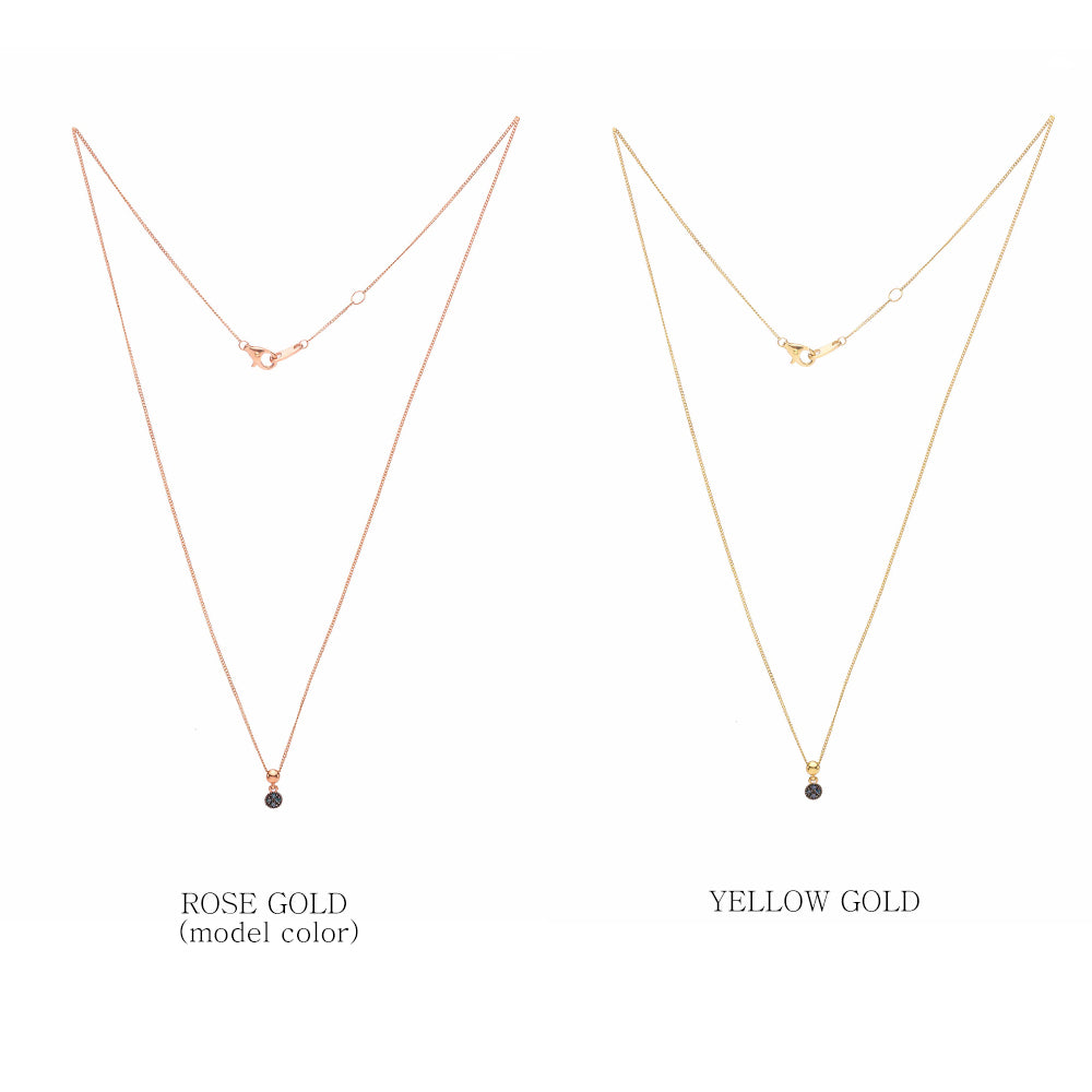 blue diamond A+++ GOLD necklace simple daily wear