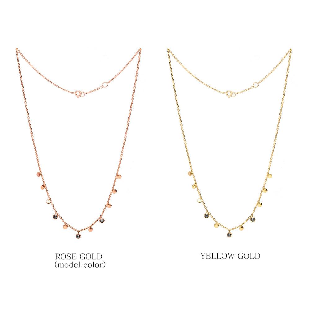 GOLD blue rough diamond A++ necklace drop design