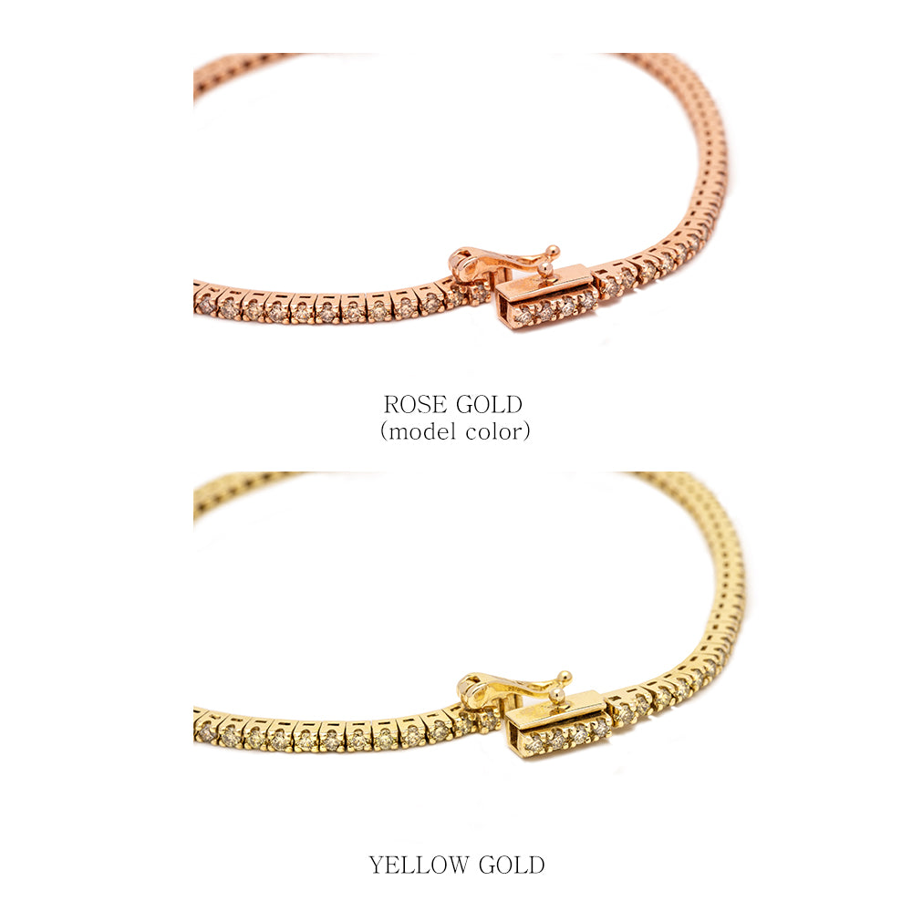 14k 18k Full Eternity diamond A+++ Tennis Bracelet wedding gift