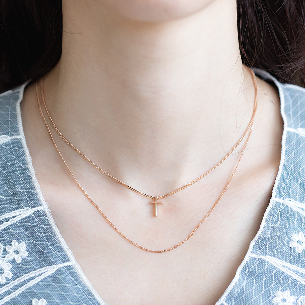 Double-layer necklace GOLD 14k 18k daily wear necklace