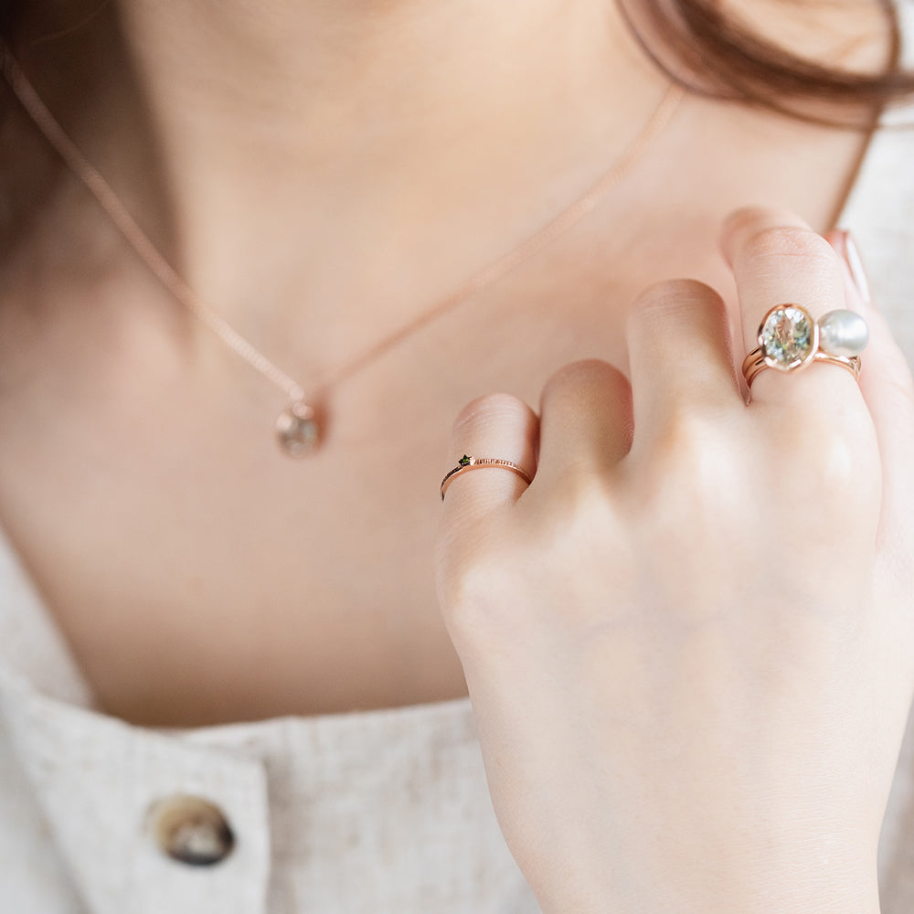 14k 18k green an amethyst A+++ gold necklace chain Kjewellery