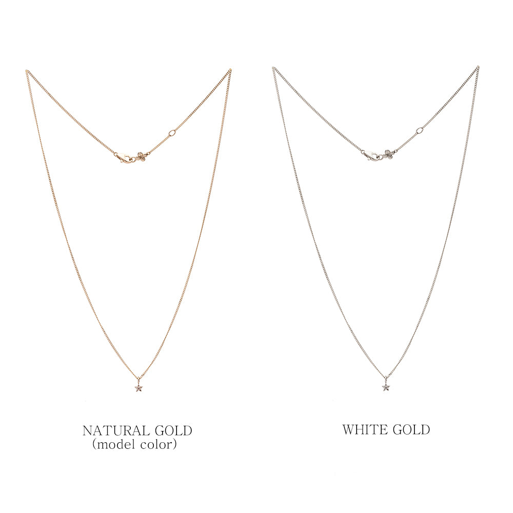 star minimal necklace cognac diamond A+++ gold 14k 18k