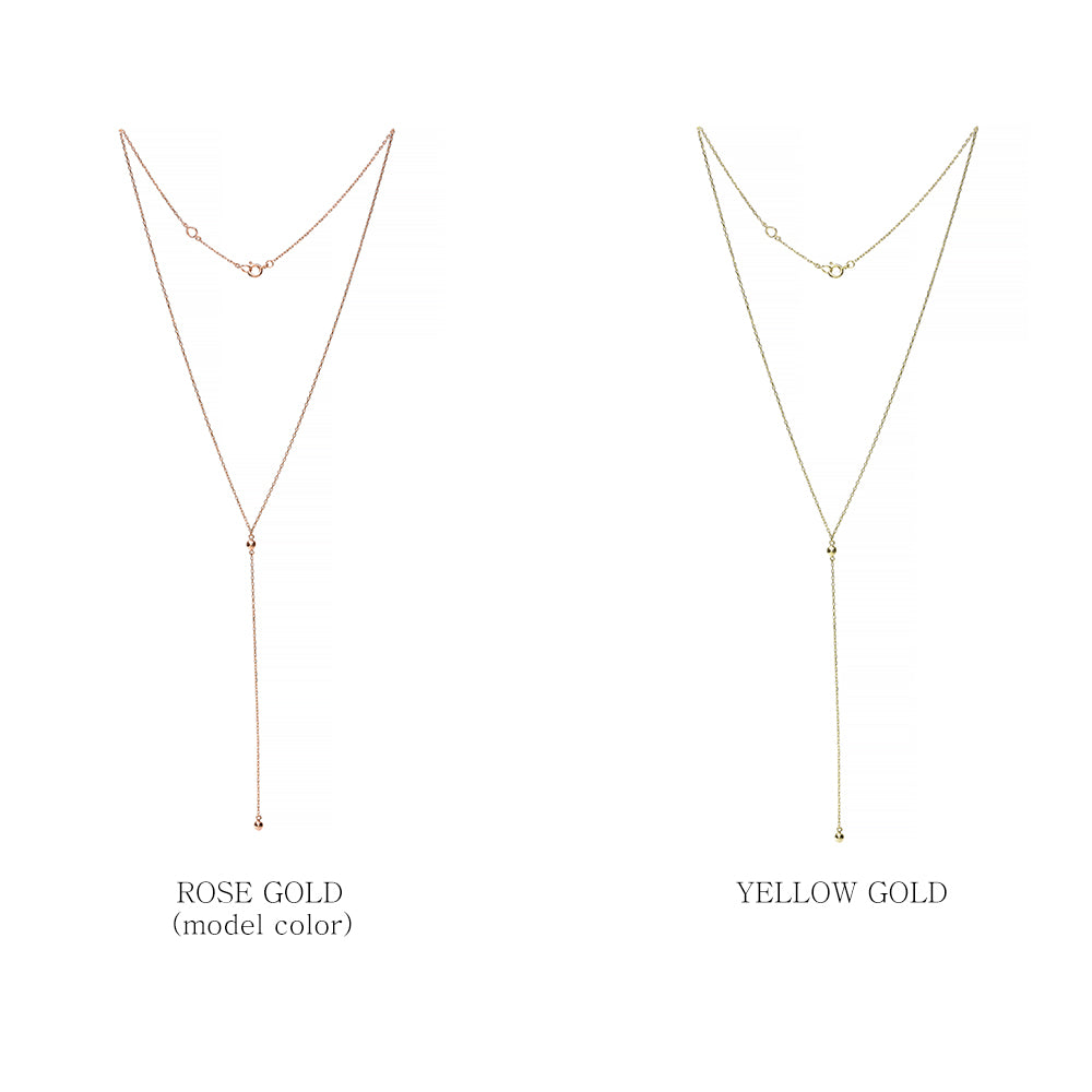 14k 18k Y long necklace gold handmade custom jewellery