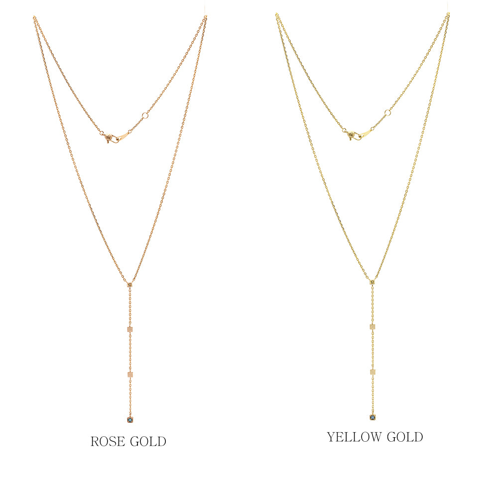 blue cognac diamond A+++ long necklace anniversary dia gift