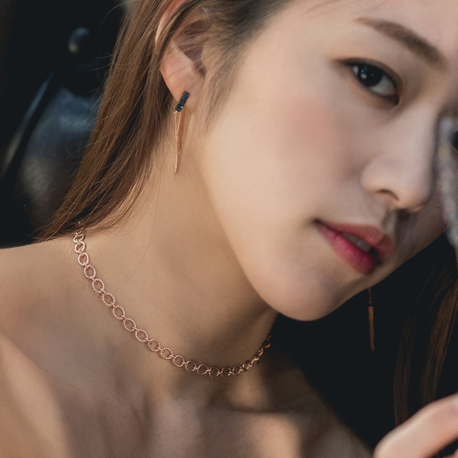 14k blue diamond A+++ earring 18k daily K jewelry GOLD jewellery