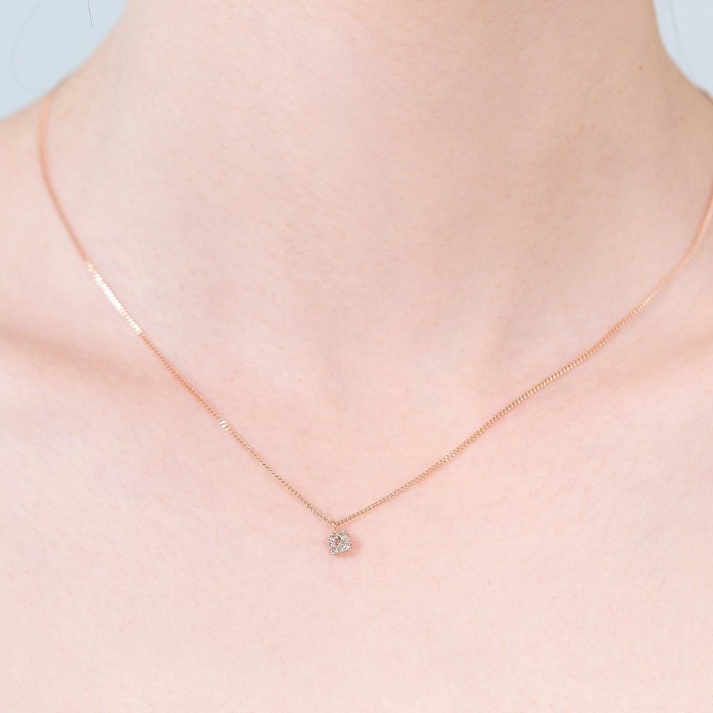 14k 18k Invisible setting diamond A+++ necklacke K jewerly gift