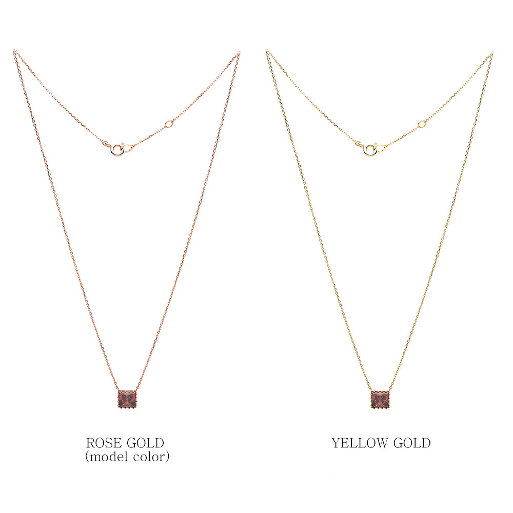 Rhodolite garnet necklace 14K 18K K-GOLD anniversary jewellery