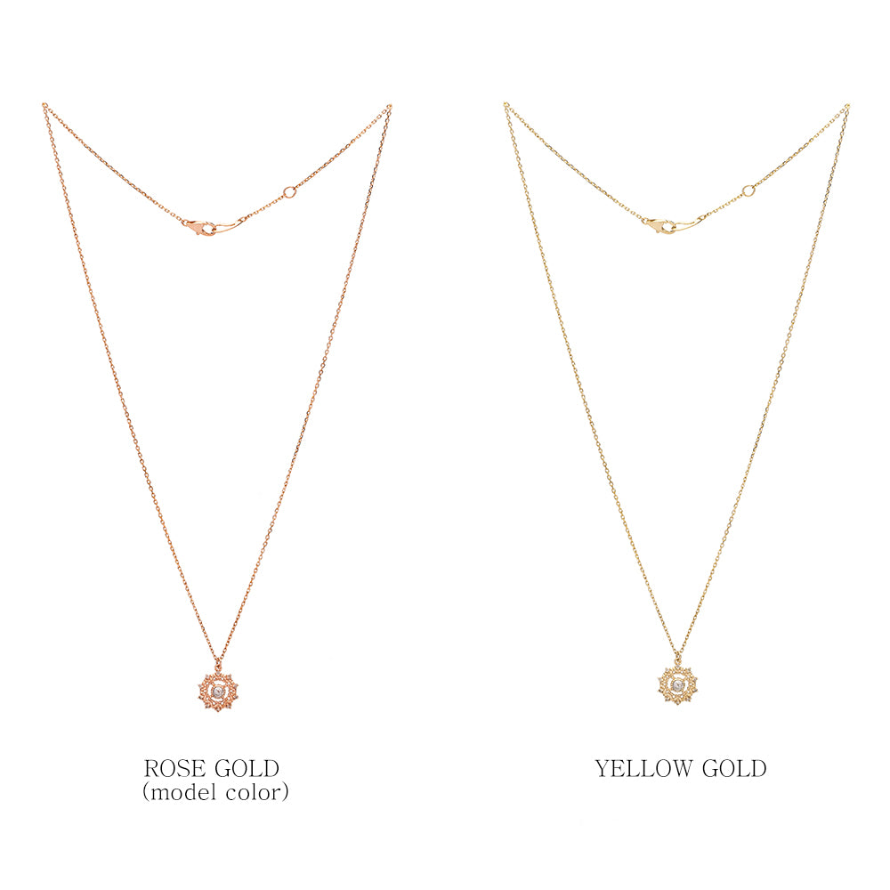 grey rough diamond cognac diamond gift gold necklace 14k 18k