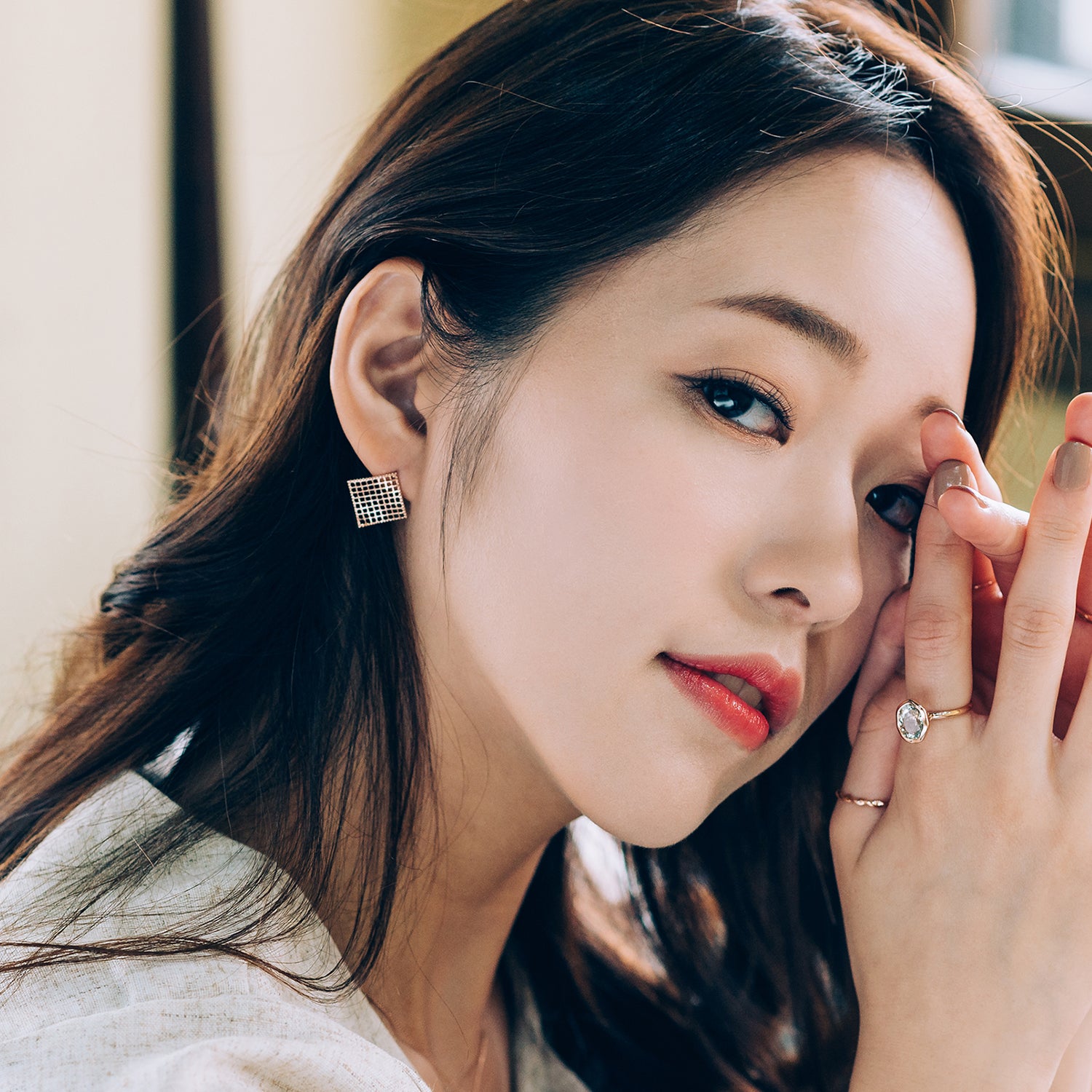 14k gold earring women gift anniversary handmade earring 18k yellow white rose gold