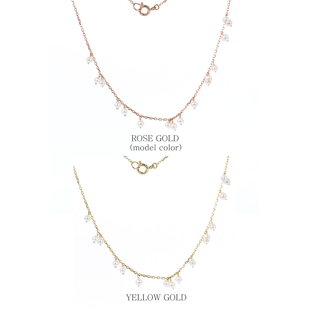 14K 18K Pearl NECKLACE daily drop anniversary gilft anniversary