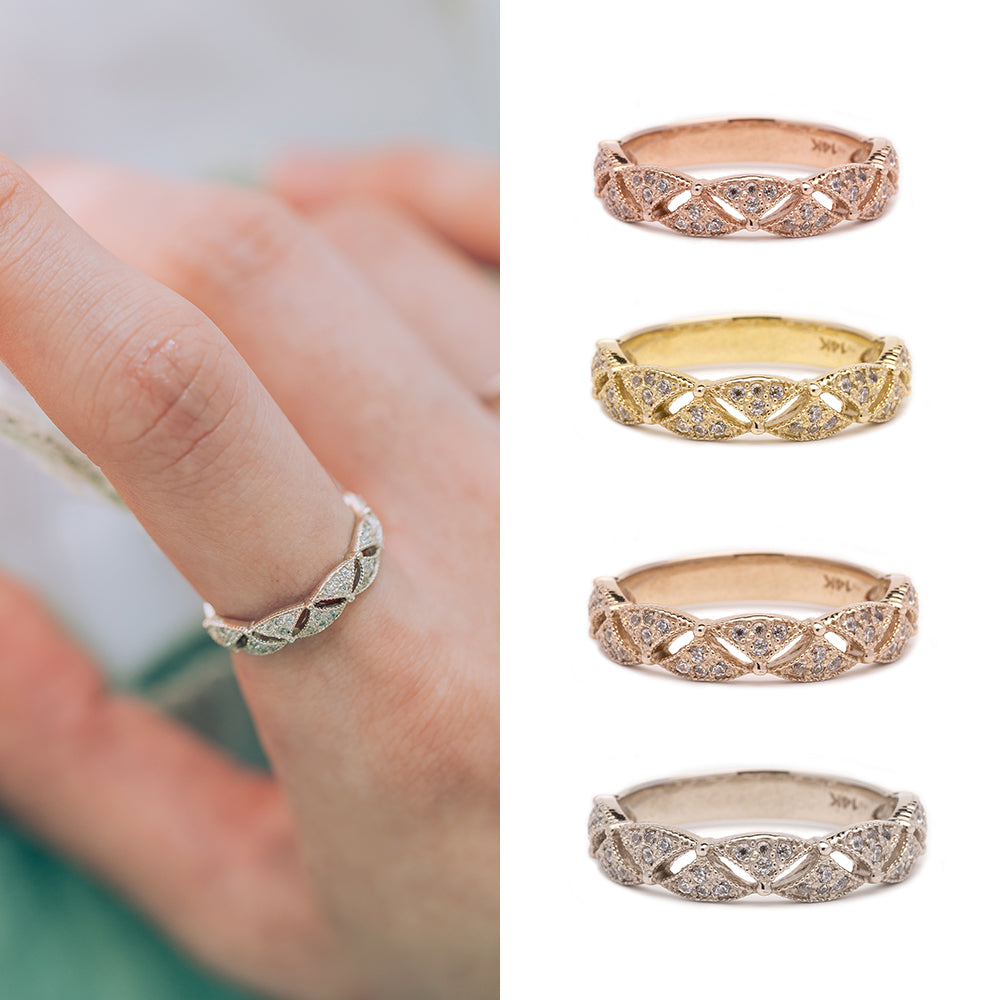 wedding anniversary bold signity ring daily comfortable Layered ring girlfriend gift