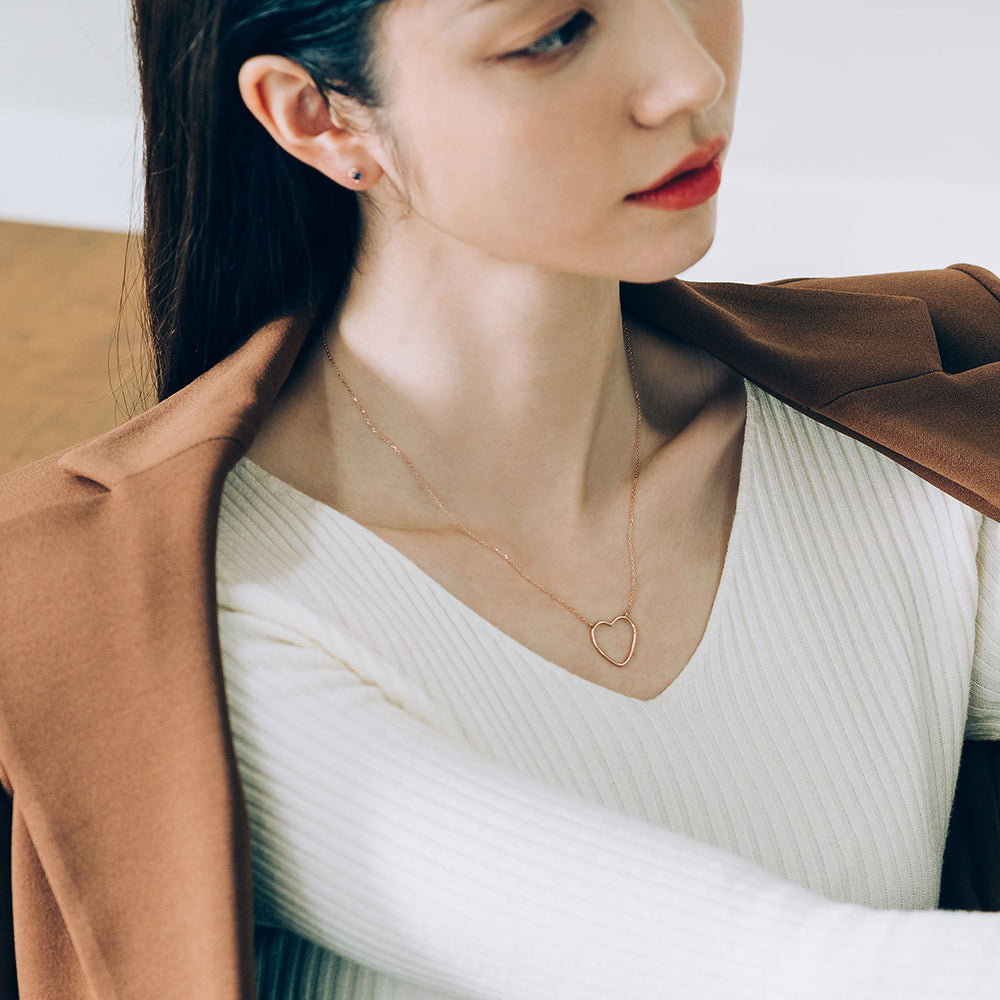 daily necklace GOLD 14k 18k 585 570 office-wear handmand K-jewerly