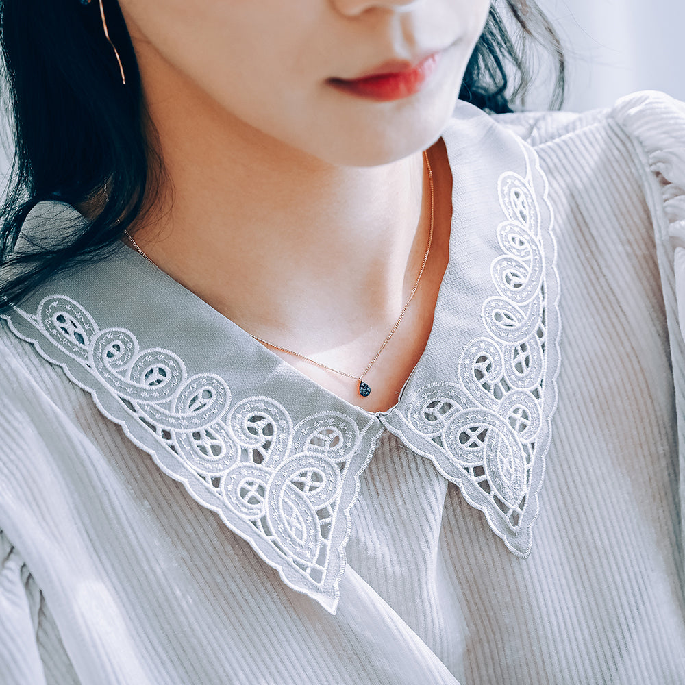 14k 18k water drop blue diamond A+++ necklace girlfriend gift