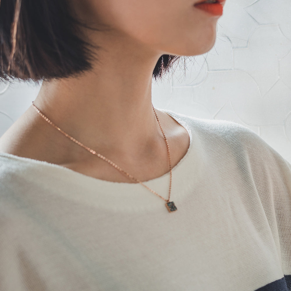 Blue diamond A+++ NECLACE 14K 18K anniversary gift